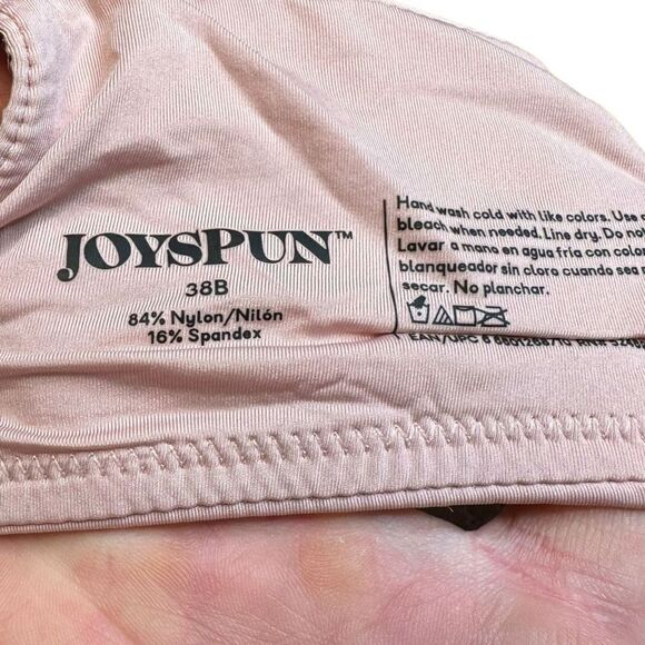 JOYSPUN Women's Nude Floral Lace Wired Padded Push-Up Bra Size 38B - Picture 3 of 3